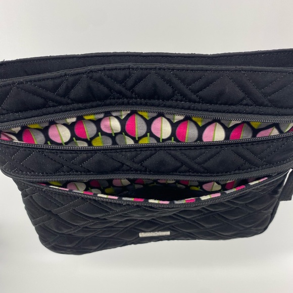 Vera Bradley Pleated Black Satchel - Picture 5 of 7
